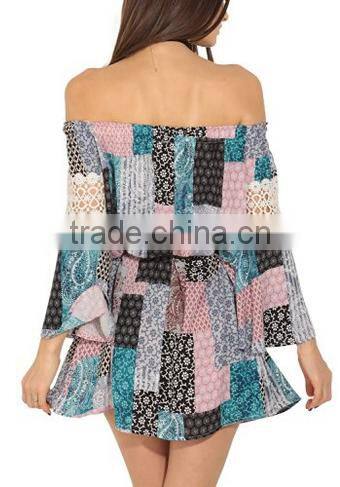 Women's Casual Butterfly Sleeve Floral Print Chiffon Dress