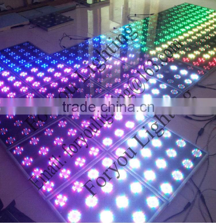 PC & Sub Control Disco DJ Wedding 192pcs SMD3528 RGB 3IN1 LED 4*4 Pixel Outdoor Waterproof Digital Interactive Dance Floor