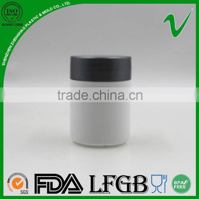 Custom design empty plastic medicine container with screw cap