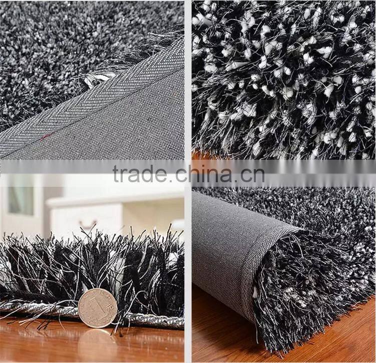 2016 hot sale black white thinker shaggy carpet carpet underlay hotel carpet