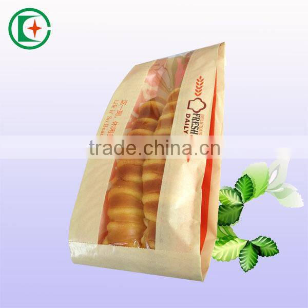 China supplier custom printed window bread paper bag