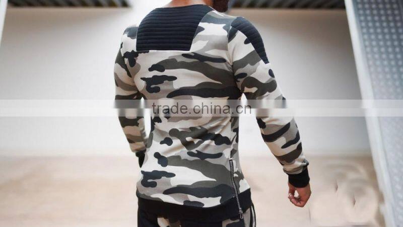 Mens camo sublimation t-shirt wholesale custom muscle shirt