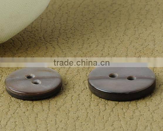 black smoke dyed flat 2 holes river shell buttons