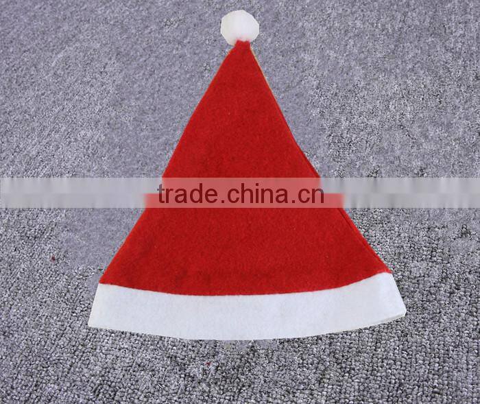 Hot sale 28*35cm size non-woven fabric christmas hats for adults