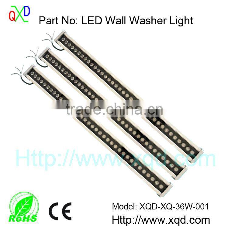 Building facade rgb lighting outdoor led wall wash light 36W uplight with solarpanel