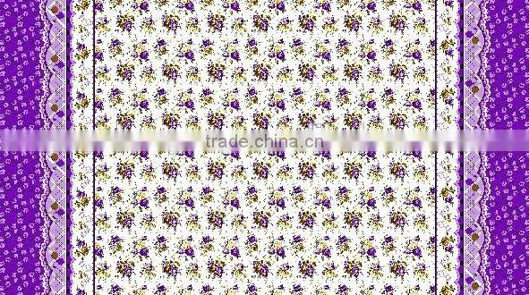 100% polyester fabric wholesale flower print style printed & dyed fabric wide width microfiber bedsheet