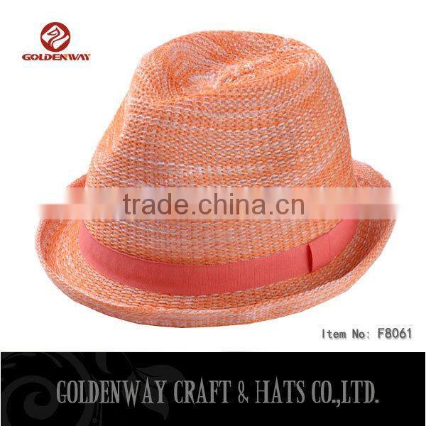 Custom Design Blue Fedora hat for men