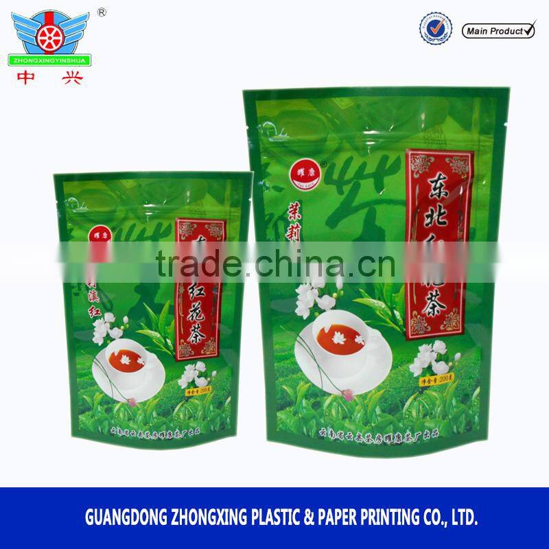 factory supply custom-made creative printed resealable wholesale tea packaging