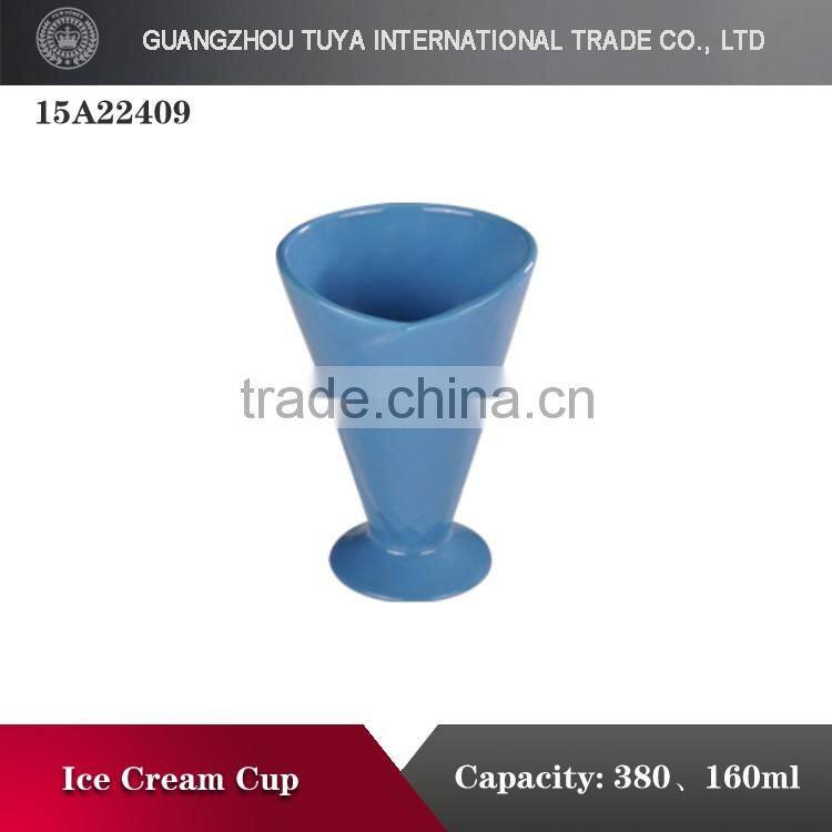 Design ceramic ice cream cup/high quality dessert tableware