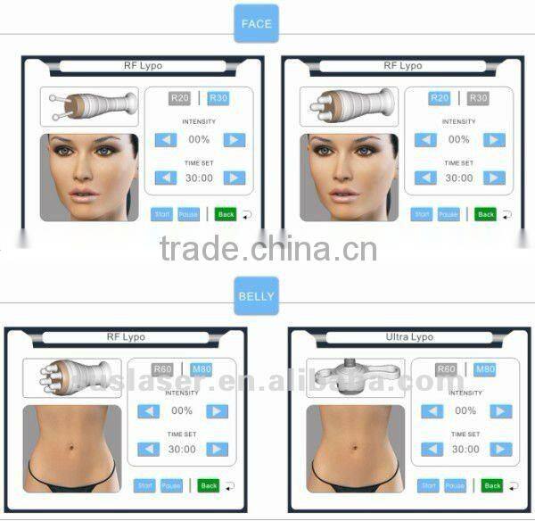 4 Heads portable ultrasonic cavitation+RF (S50B) CE/ISO slimming machine vacuum suction