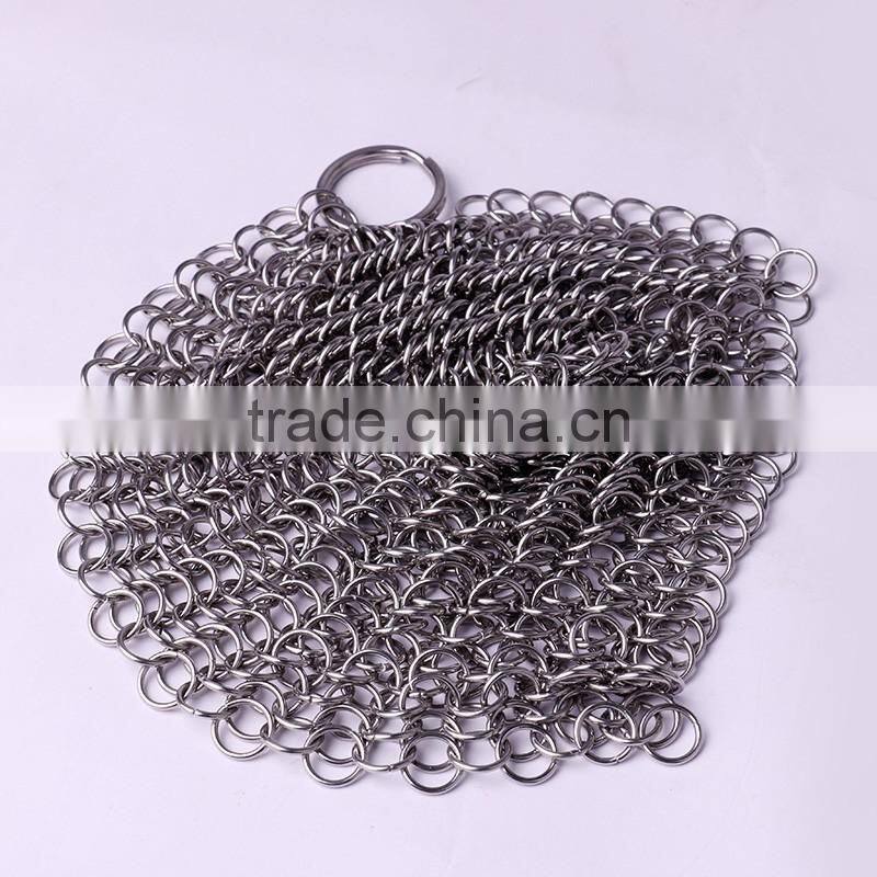 Inspired Basics Cast Iron Cleaner XL 8x6 Inch 316L Highest Grade Stainless Steel Cast Iron Skillet Cleaner