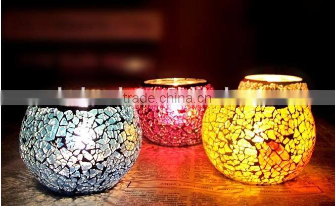 Glass Mosaic candle holder passed CE,CQC and ROHS