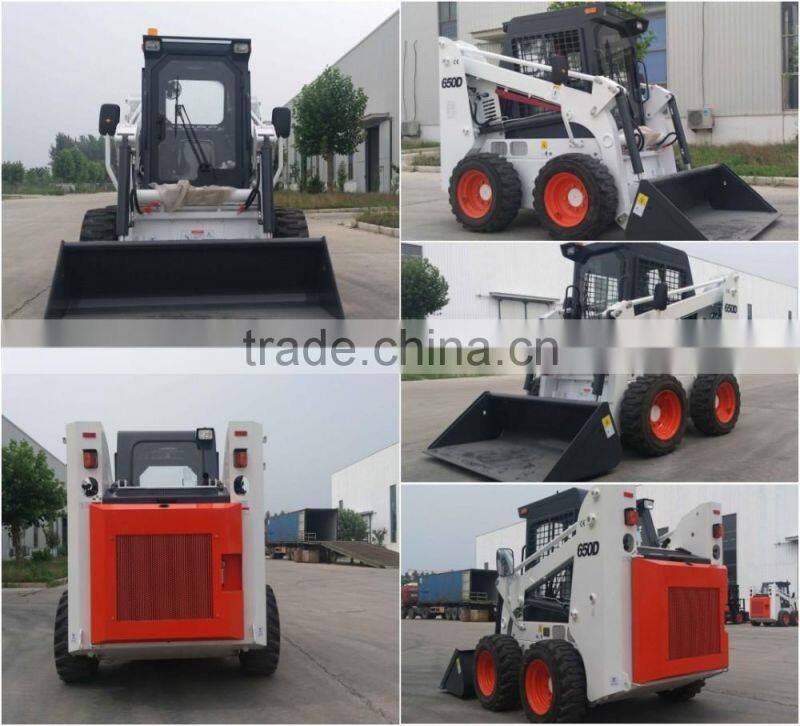 Cheap Skid Steer Loader Price 650kg Mini Skid Loader 55hp New WECAN Skid Steer Loader