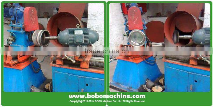 Double wheel heads cookware internal polishing machine