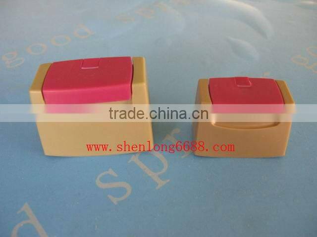 snap on plastic cap double colour each