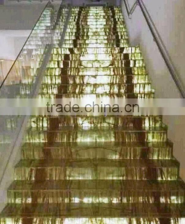 The most beautiful& best qualit BACKLIT ONYX STAIRS STEPS RISERS & BALUSTRADE