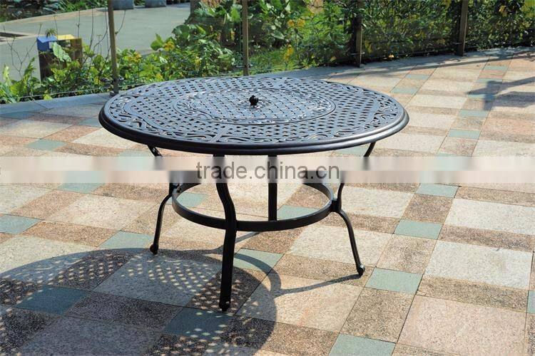 Bronze bbq table and chairs aluminium garden furniture