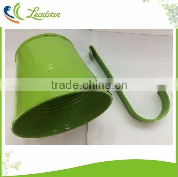 Garden decorative hanging metal flower pots for succulent plants