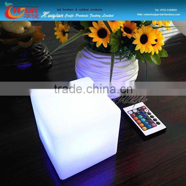 China high quality PE plastic rechargeable colorful led light chair, led cube, led stool