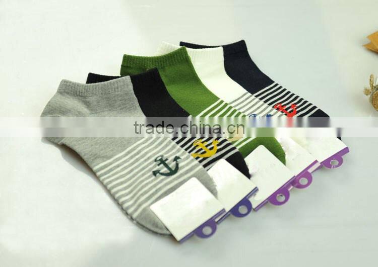 Wholesale Korea stripe slipper man loafer socks