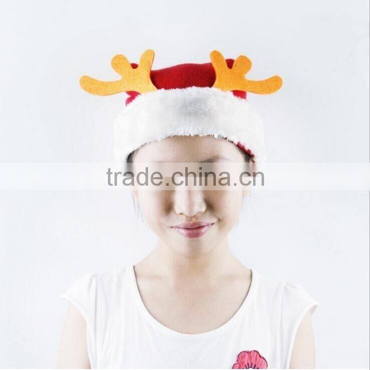 2016 Christmas Gift Children Santa Claus Antlers Hat For Wholesale, Christmas Decoration Supplies