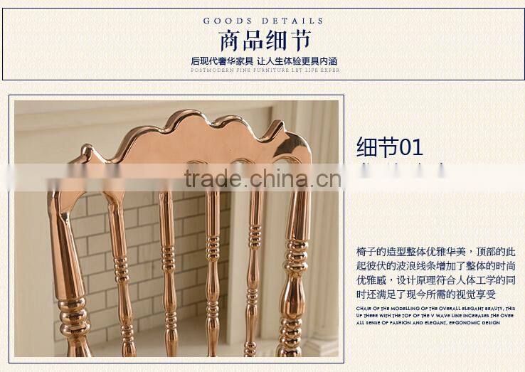 quality polished rose golden stainless steel luxury modern chiavari tiffany chair LQ-SSC001R