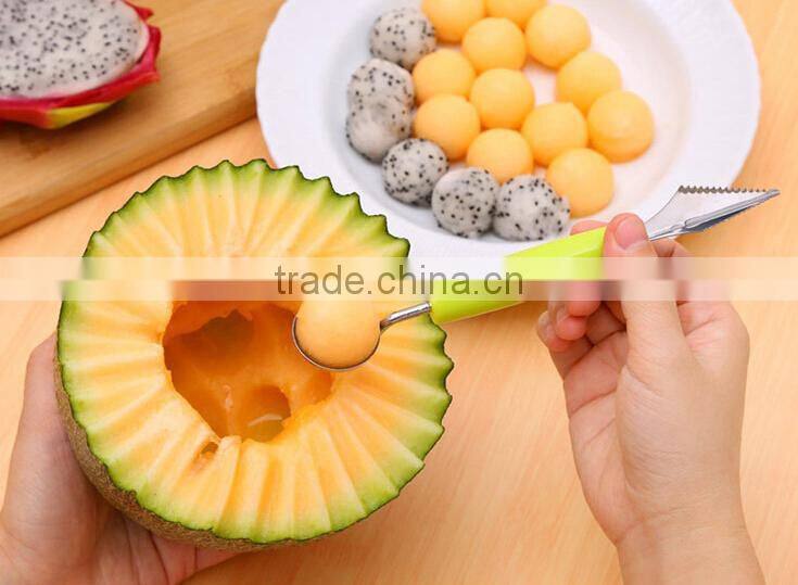 Wholesale Stock Dual Purpose Stainless Steel Wave Dig Flesh Knife