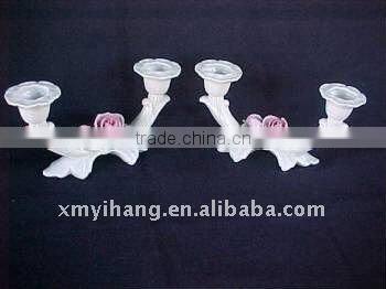 ceramic rose design wedding candelabra