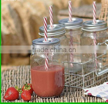 clear glass storage jar / glass food jar