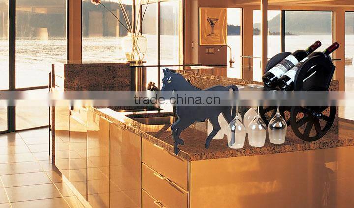 animals decorative wrought wood wine racks Promotion Weeding Gift Animal Shaped Single Wine Bottle Serving Rack Holder Di