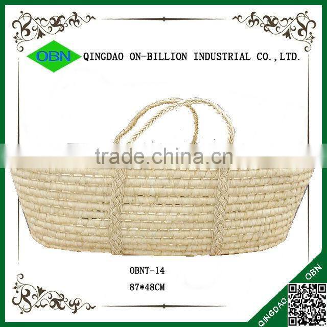 Natural corn portable baby carry basket for baby sleeping