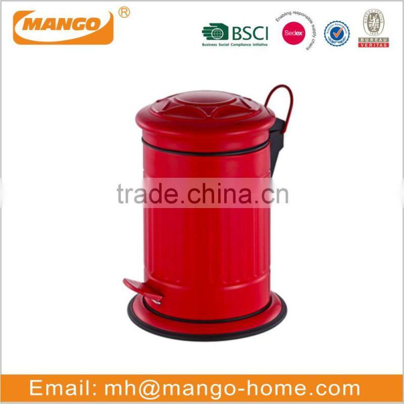 Fancy Red Mail Box Shaped Pedal Garbage Bin