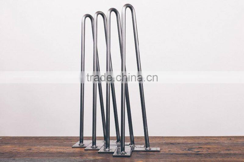 Chrome plating 28 inch iron metal hairpin table leg for promotional gifts