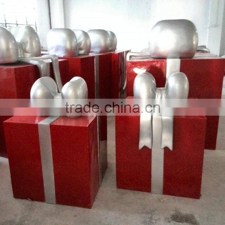 Different size frp Christmas gift-box for outdoor