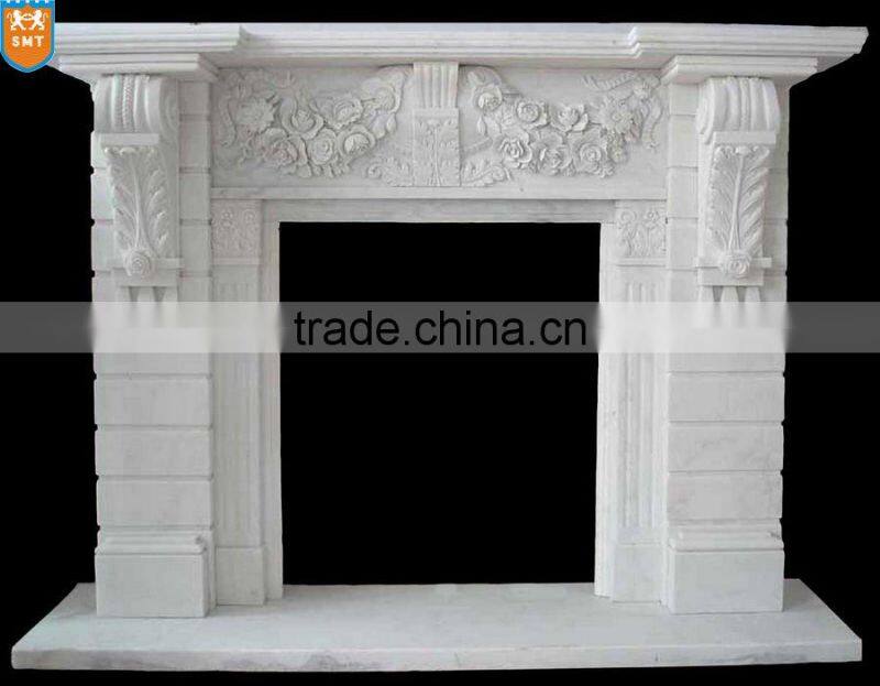 White Marble Fireplace
