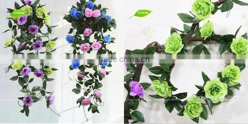Artificial Rose Flower Vineyard Vines for Wedding Arch Decoration