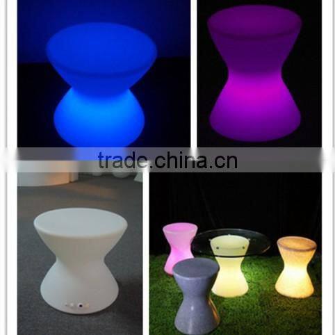 PE made waterproof outdoor use led stool / colorful changing led light up stool seat