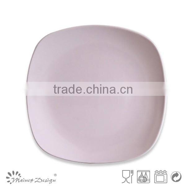 solid color square ceramic salad plate