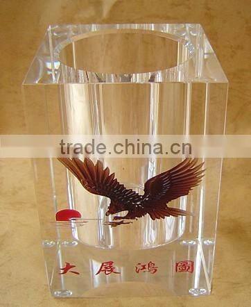 JINGYAGE Crystal Pen Holder for Office Desktop Gifts Souvenirs