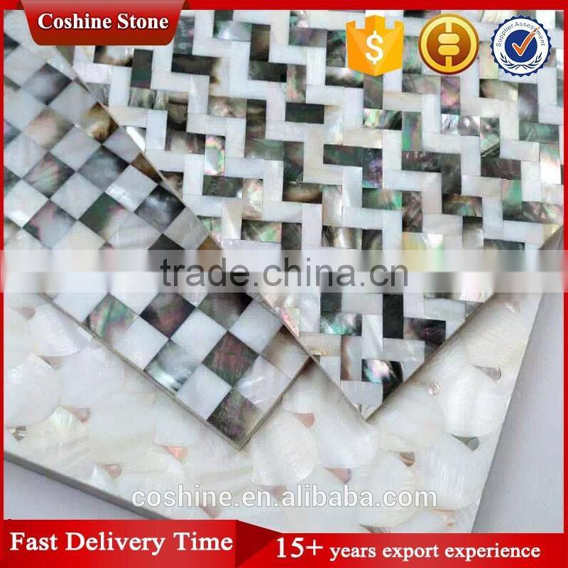 Square Wall Tile Natural Oyster Mother of Pearl Shell Mosaic Tiles