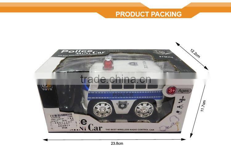 2.4G 2CH electric car remote control rc bus toy with police flashlight & music