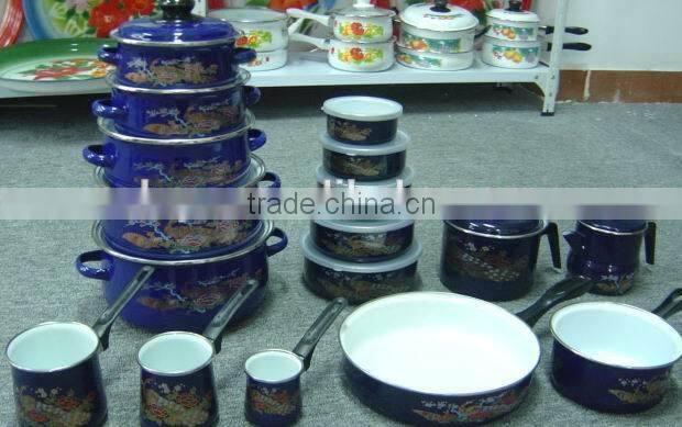 Hot sale enamel casserole 24pcs set