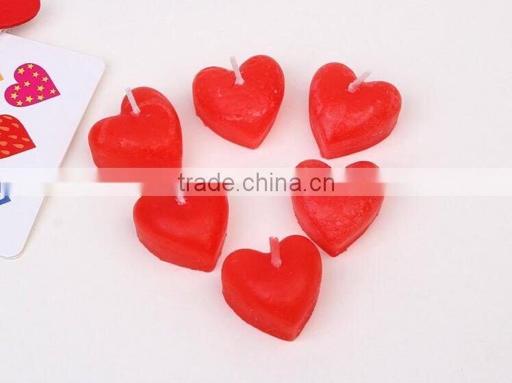 Wholesale Red Love Heart Birthday Candle for Celebration