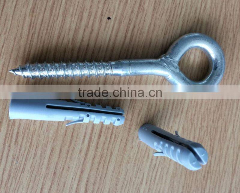 Satin plated tie ring hook screw