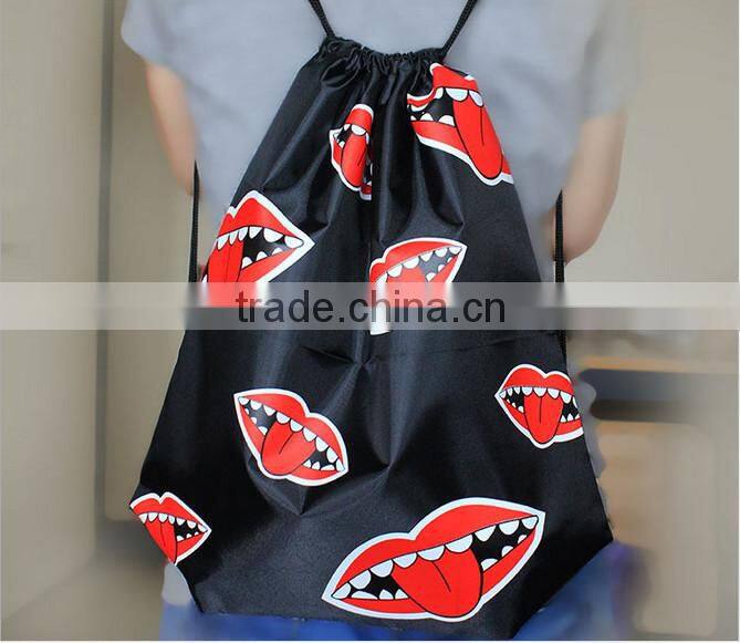 quality drawstring bag/polyester drawstring backpack/OEM bag