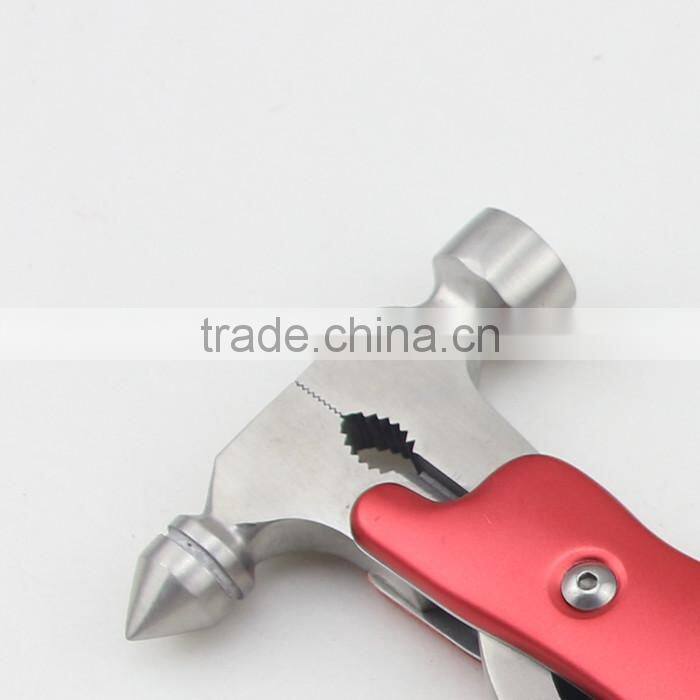 Red Multi-function Tool Hammer Drill Plier 7 in 1 Multi Hammer