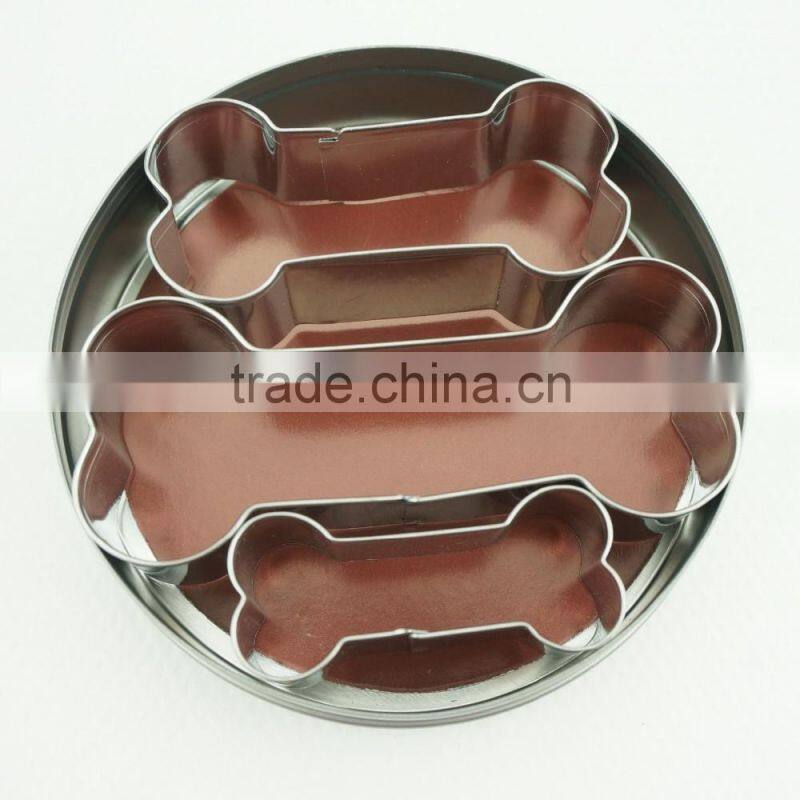 47096 3pcs dog bone stainless steel cookie cutter set