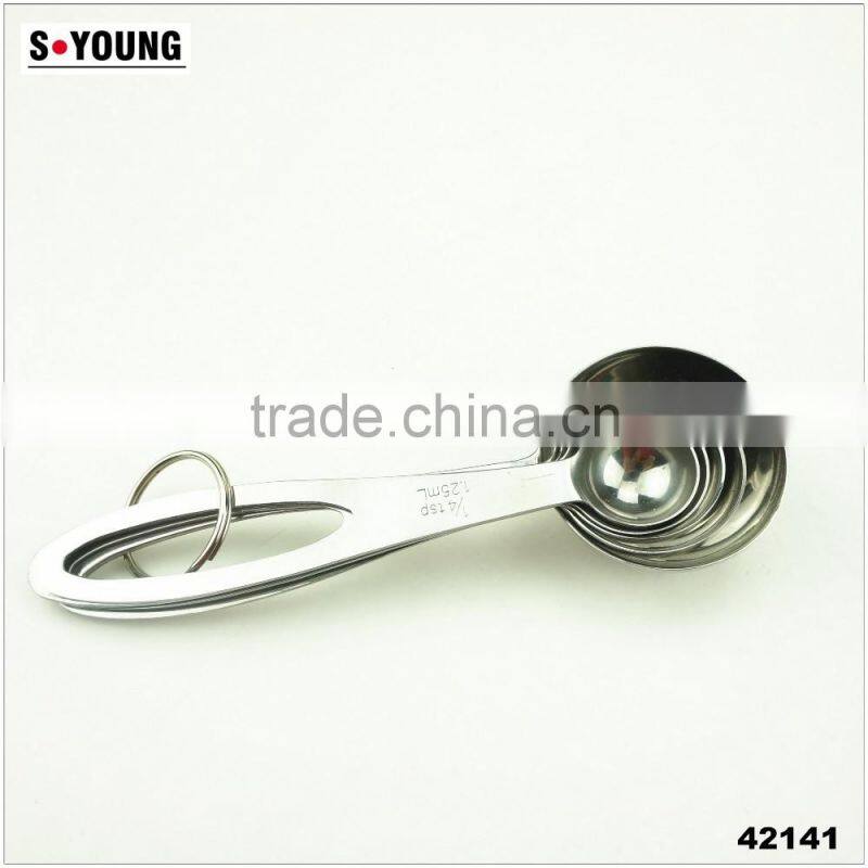 42141 5pcs Stainless Steel Nesting Measuring Cups and Spoons Set