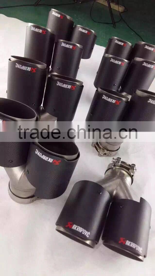 factory price akrapovic china car exhaust muffler tip Akrapovic carbon fiber exhaust tip muffler pipe