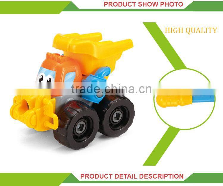 Most popular plastic cartoon truck toy take apart toy cars